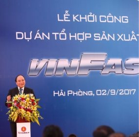 VinFast ra đời bằng lễ khởi công xây dựng nhà máy.