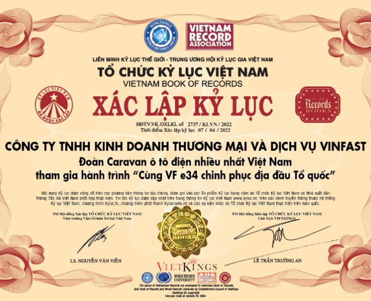 VinFast được trao kỷ lục